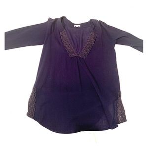 Shoshanna Pretty crepe swim coverup